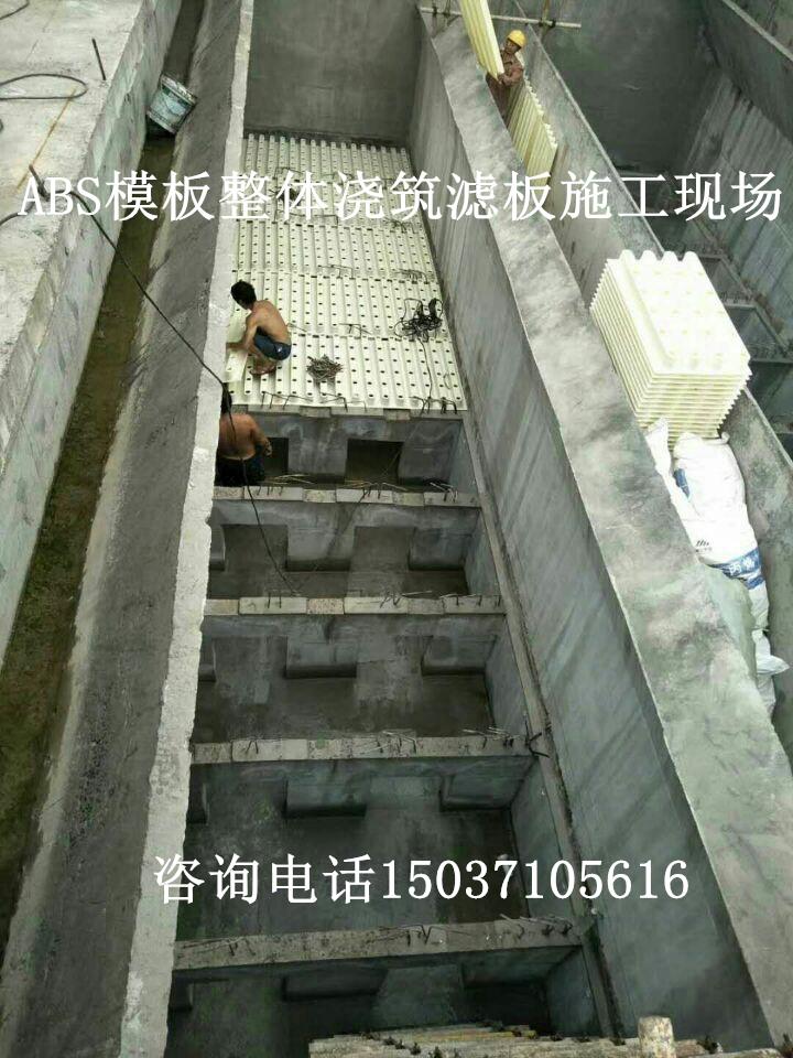 ABS模板整体浇筑滤板施工现场 ABS模板整体浇筑滤板施工现场